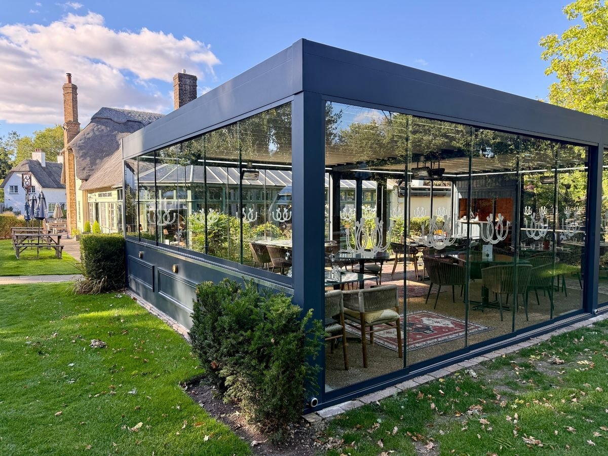 The Three Horseshoes is an elevated pub and restaurant found in Madingley