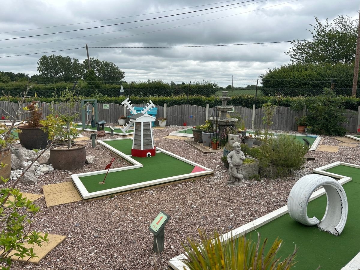 A mini-golf course 