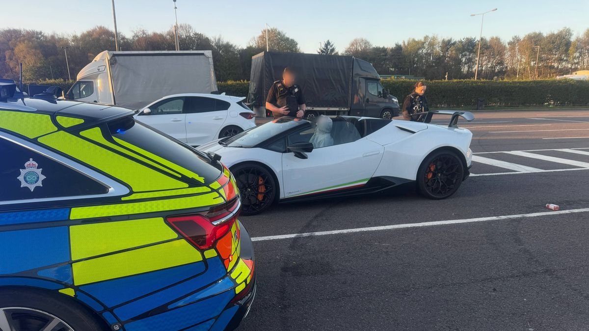 Lamborghini seized by police after ‘travelling 130mph and undertaking on M6’