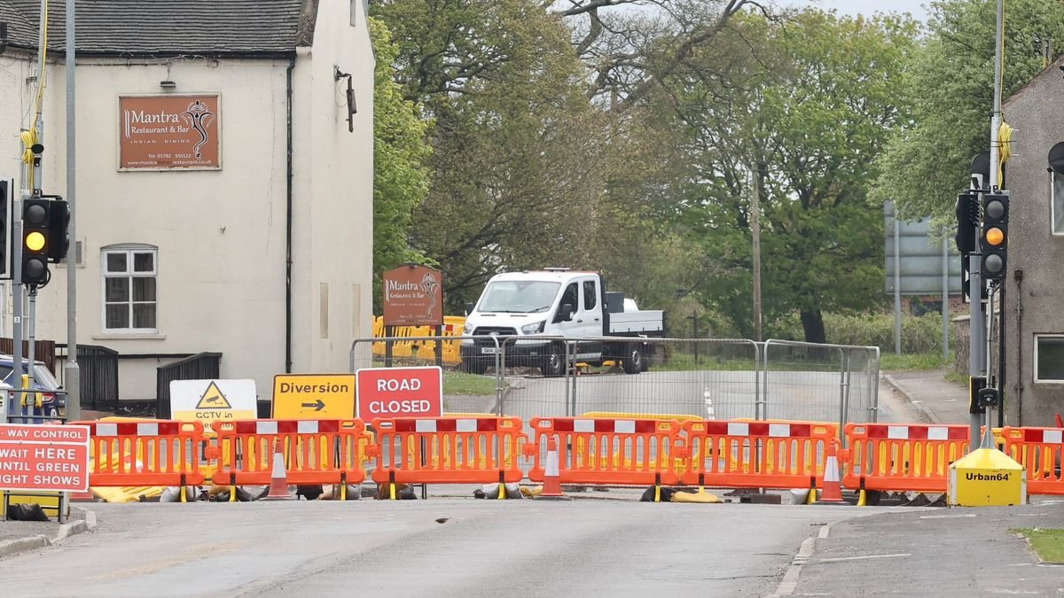Businesses issue plea as key North Staffordshire road shut for weeks