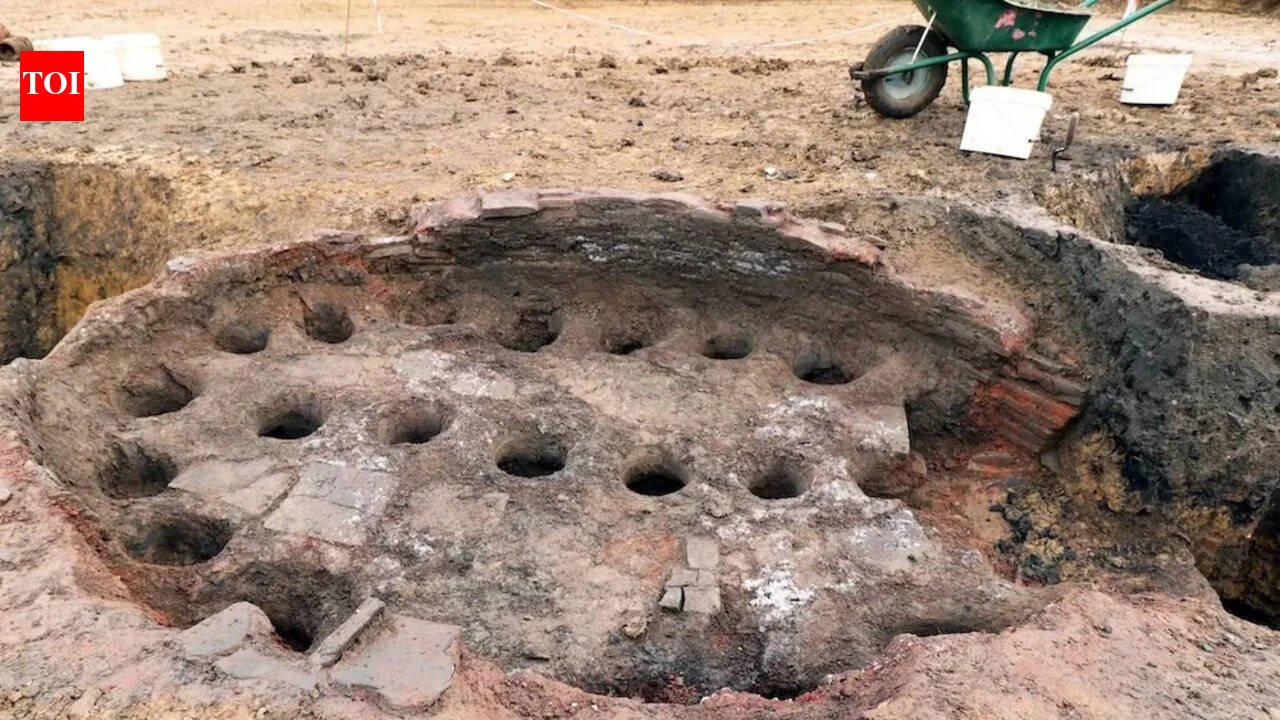 In 2024, school builders struck red clay and unearthed a medieval ‘factory’ hidden beneath the playground | – The Times of India