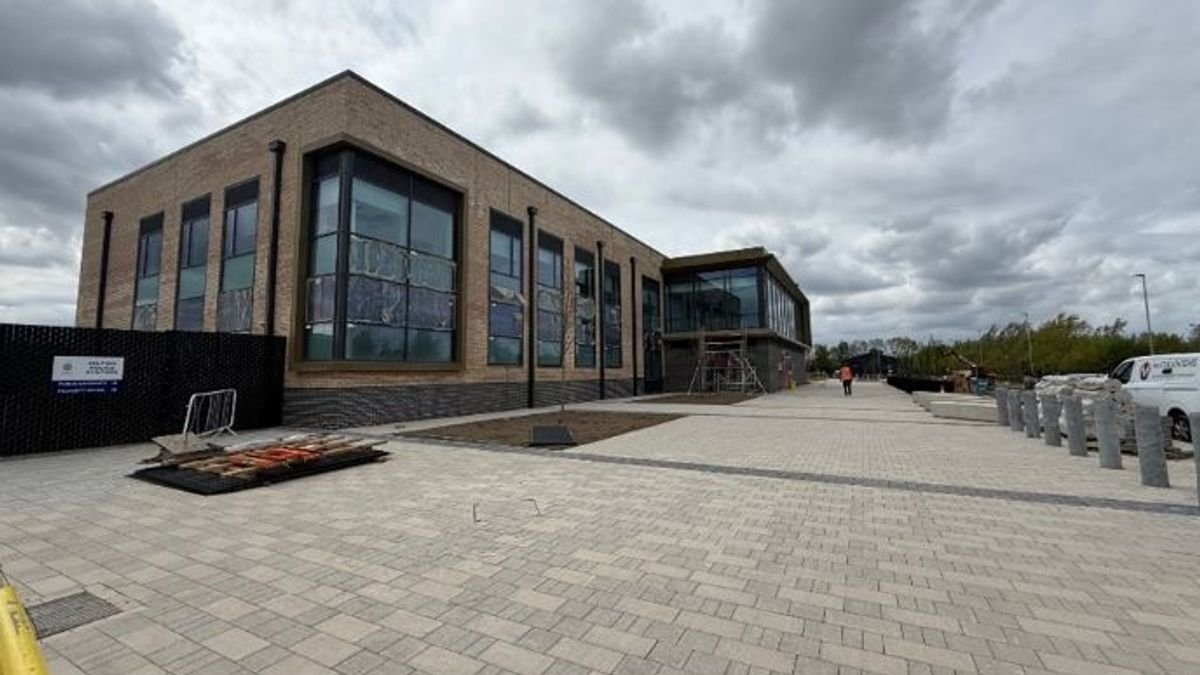 Picture shows progress on new £45 million Cambridge police station