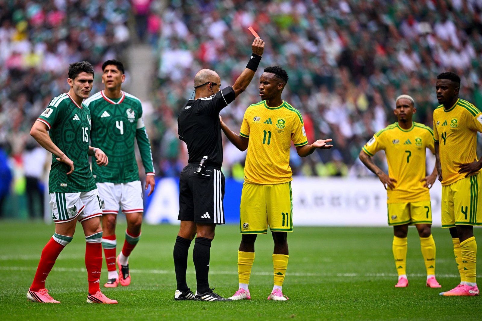 Mexico 2-0 South Africa: More red cards than goals as hosts win FIFA World Cup 2026 opener