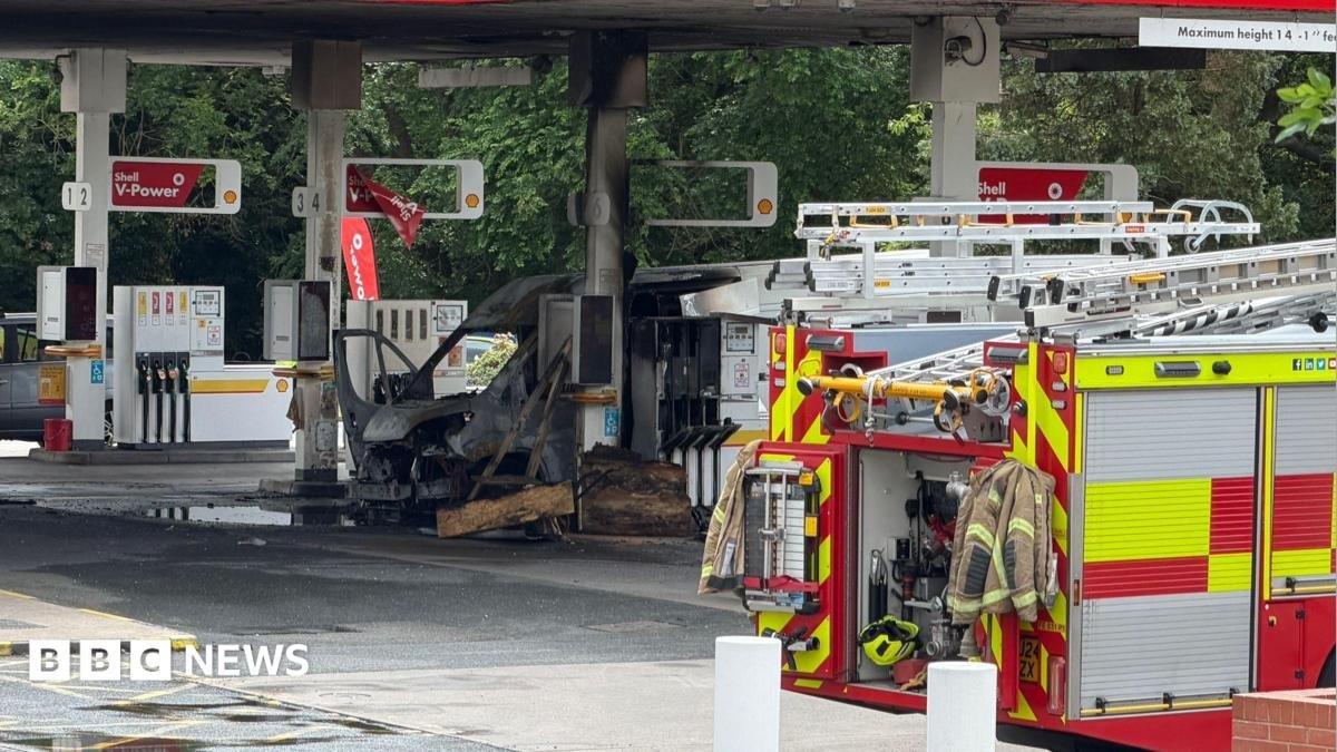 Arson arrest as man seriously hurt at petrol station in Leicester