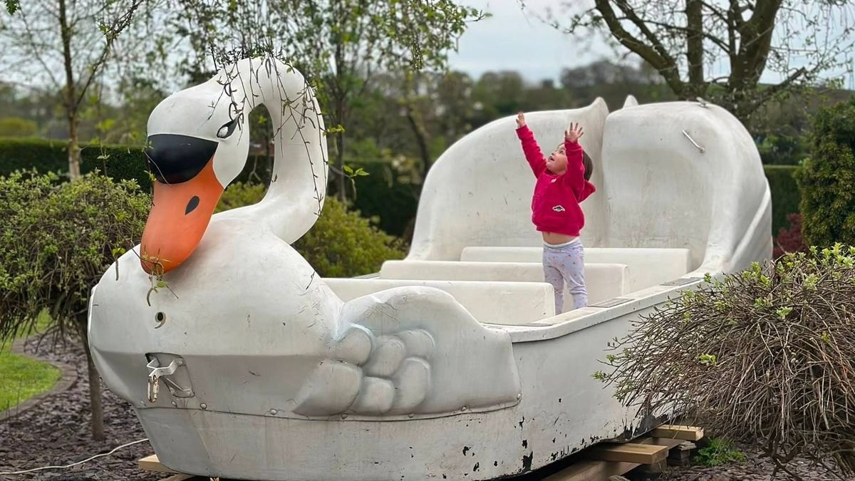 Mum obsessed with Alton Towers ride spends thousands on Walsall Bar’s swan boat